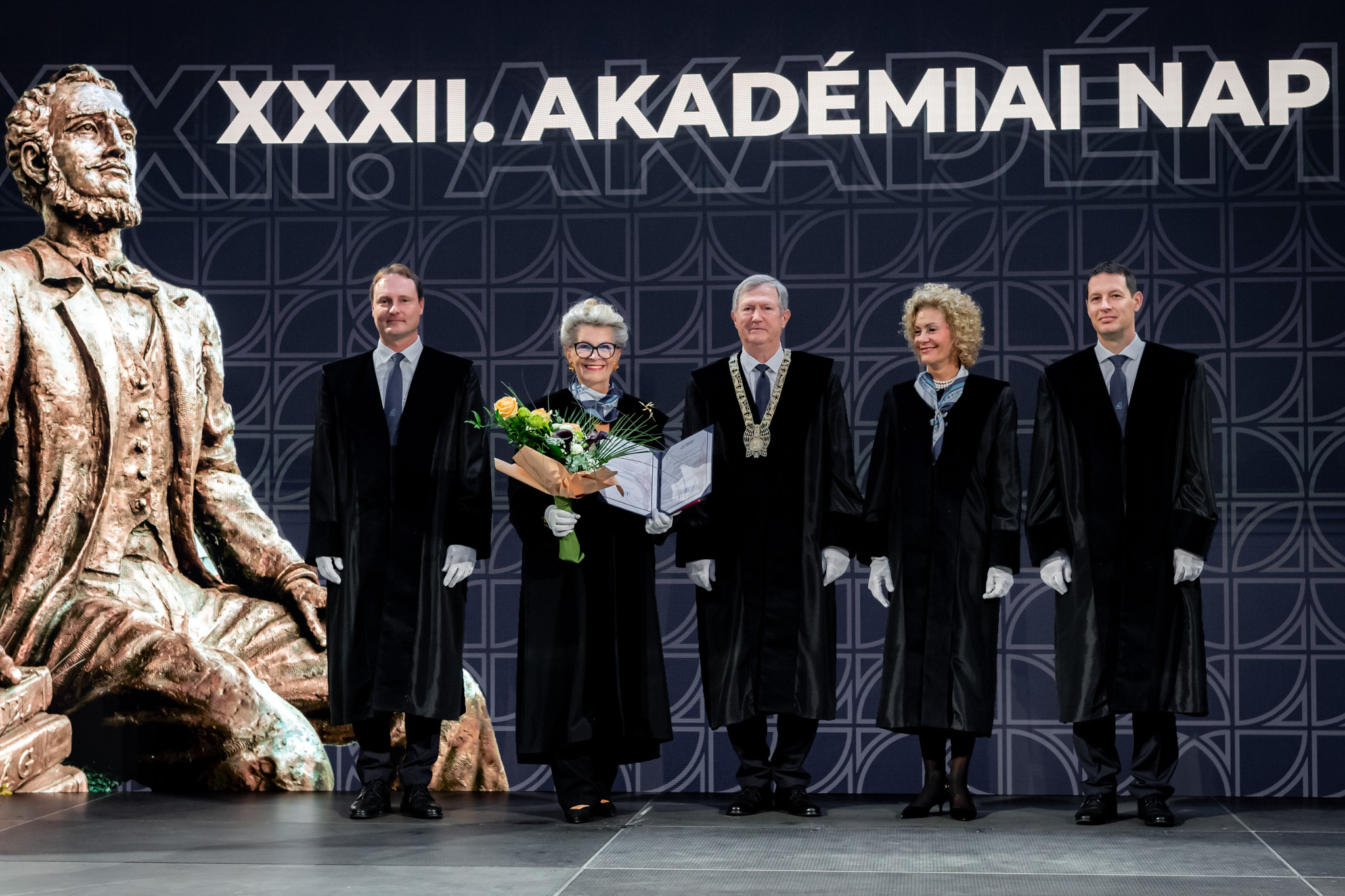 Ambassador Katalin Bogyay, Hungary's 15th Permanent Representative to the United Nations, President of the 36th session of the UNESCO General Conference, and President of the Hungarian United Nations Association, received an honorary doctorate. (Photo: András Adorján)